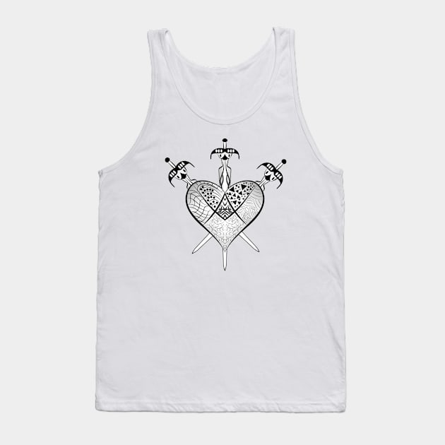 zentangle heart Tank Top by tiver